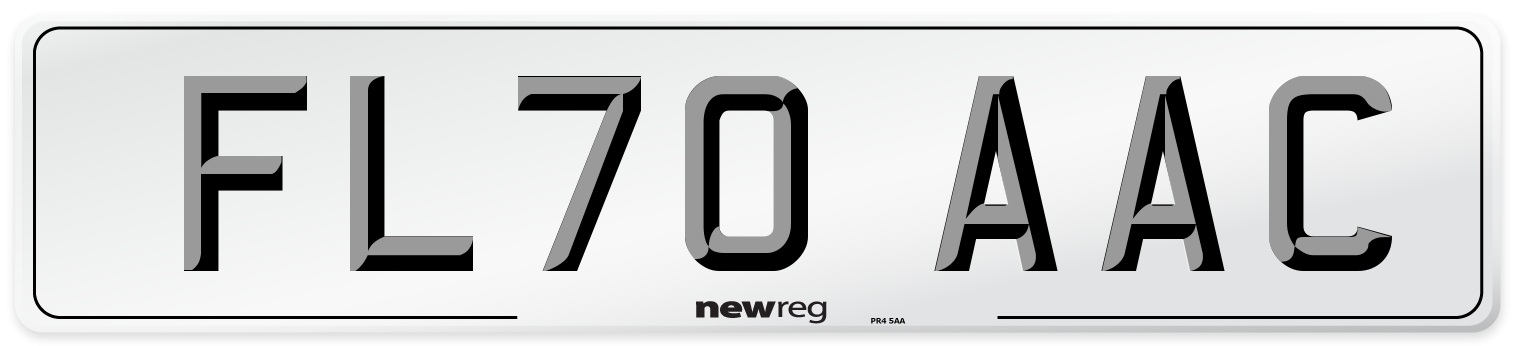FL70 AAC Number Plate from New Reg